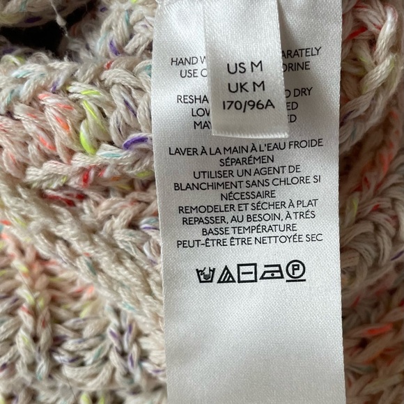 Free People Neon Lights Oversize Knit Sweater in Confetti Combo. Size M. - Picture 14 of 15